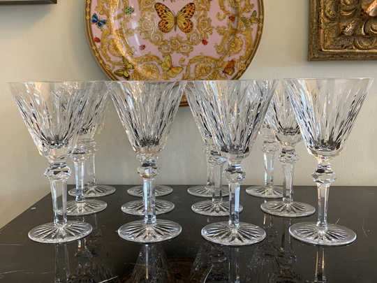 Vintage Waterford Shandon Pattern Water Goblet Glasses Set Of 12