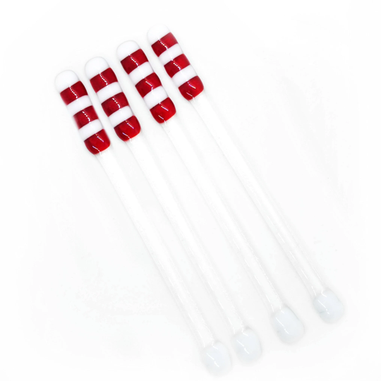 Candy Cane Swizzlesticks Christmas Red White Novelty Cocktail Stirrers Reusable Eco Drinks Fused Glass Gift Present Gin Lover Hot Chocolate
