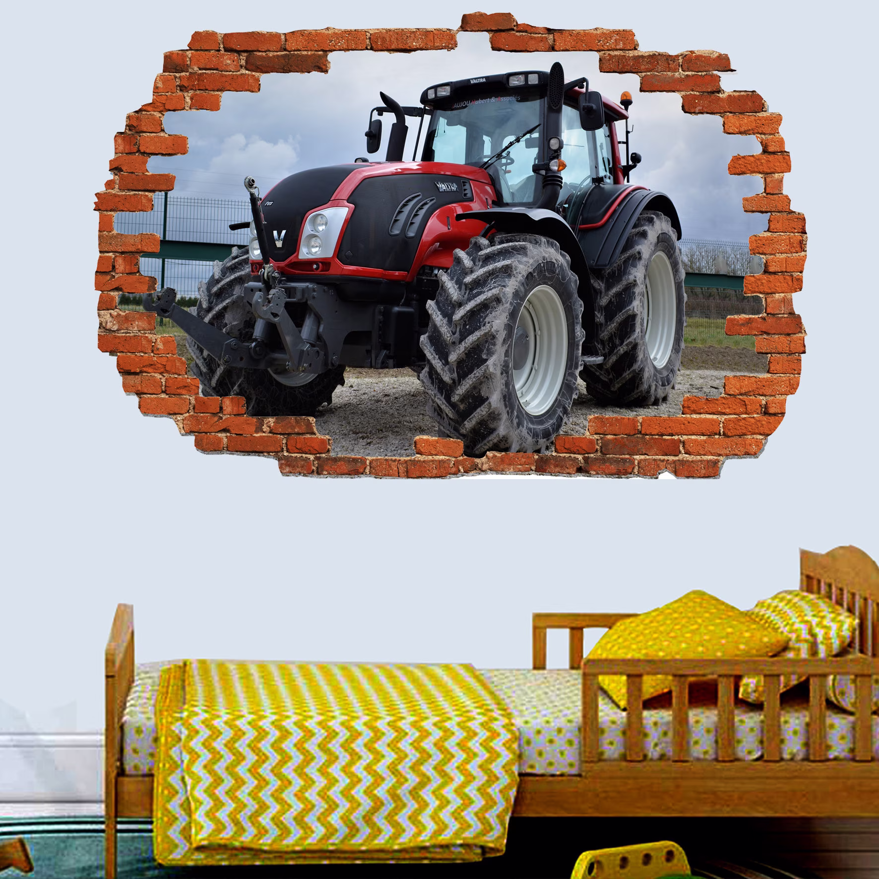 Farming Modern Tractor Wall Sticker Art Poster Mural Transfer Decal Room Office Nursery Decor Id263
