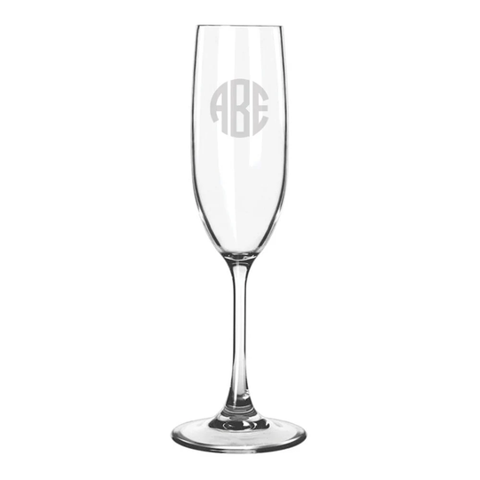 Personalized Engraved Acrylic Champagne Flute - Custom Monogram For Wedding, Bachelorette, Bridesmaids, Anniversaries, Mother's Day Gift