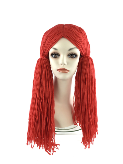 Raggedy Ann Character Halloween Costume Yarn Wig By Funtasy Wigs Tweens/Teens