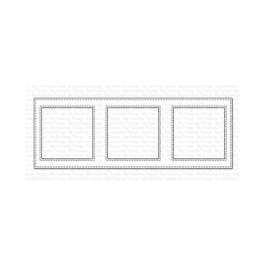 My Favorite Things Die-Namics Die Slimline Stitched Square Trio | Mft2016