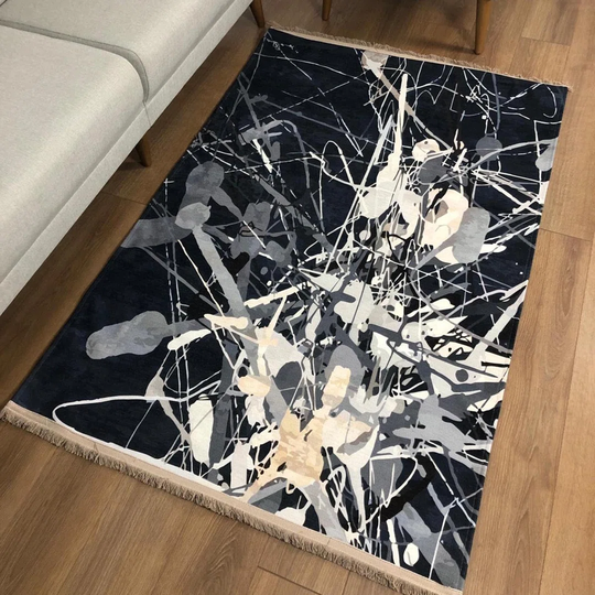 Dallis Flatweave Cotton Black/Grey/White Rug