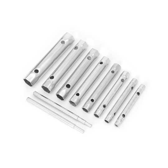 8PCS Tubular and Metric Box Spanner Wrench spark Bar Set Plug Sockets