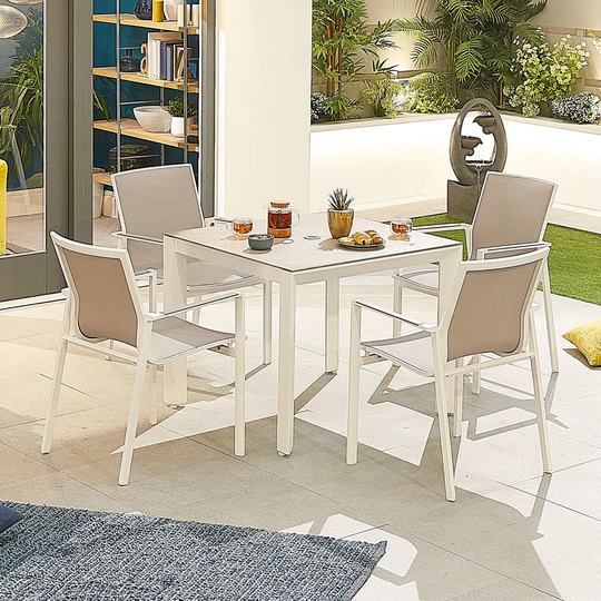 Epifana 4 Seater Dining Set with Cushions