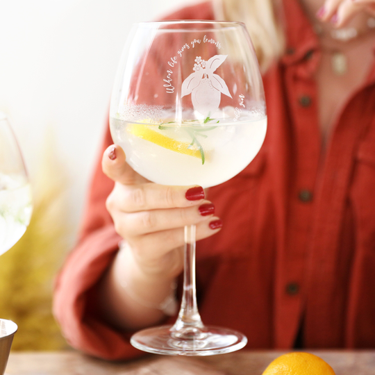 When Life Gives You Lemons... Balloon Gin Glass