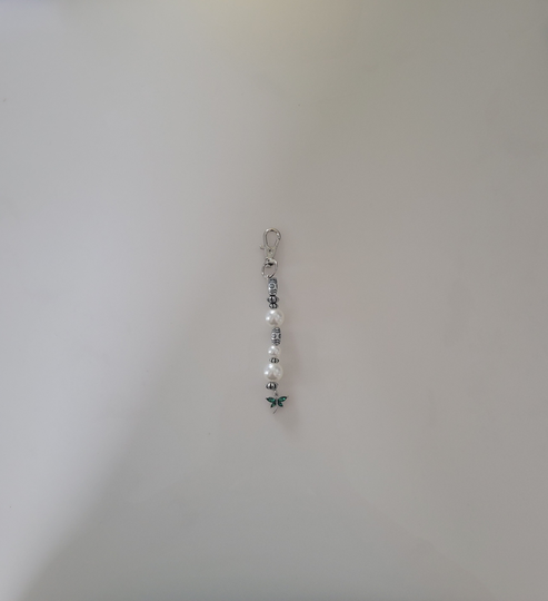 Pearl Green | Glass Bead Keychains | Each Beaded Keychain Is 11.99 Dollars