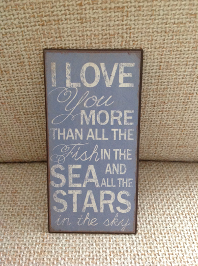 I Love You More Than... Rustic/Vintage Fridge Magnet