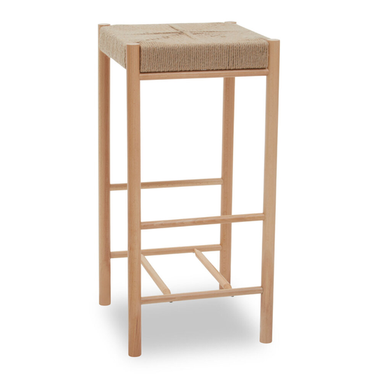 Premier Housewares Bandar Natural Wood Bar Stool