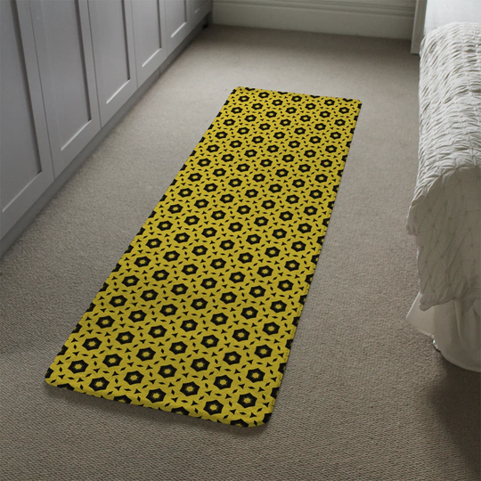 Mayorga Designer Shaggy Yellow/Black Rug