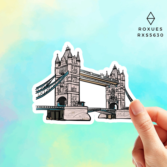 Tower Bridge Sticker, Travel Monuments Laptop Decal Water Bottle Sticker