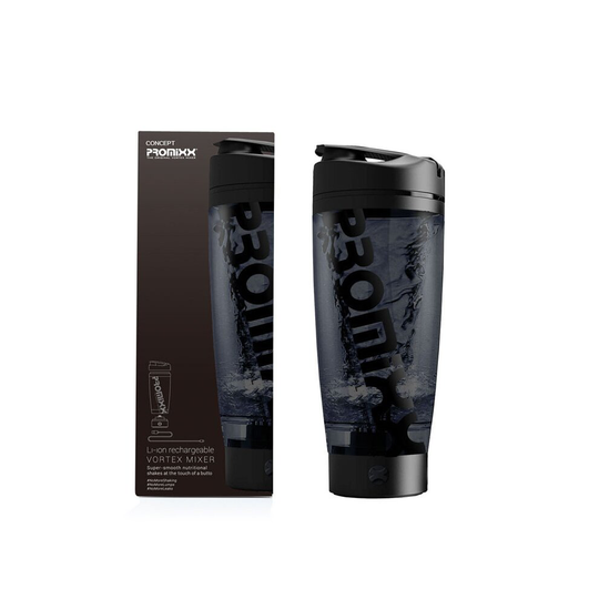 (Black) 600ml Electric Shaker Bottle | Rechargeable Vortex Mixer | USB Charger Cable