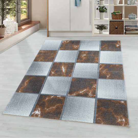 Laymon Flatweave Copper/Grey Rug