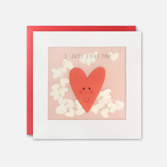Just Love You Heart Paper Valentines Shakies Card By James Ellis