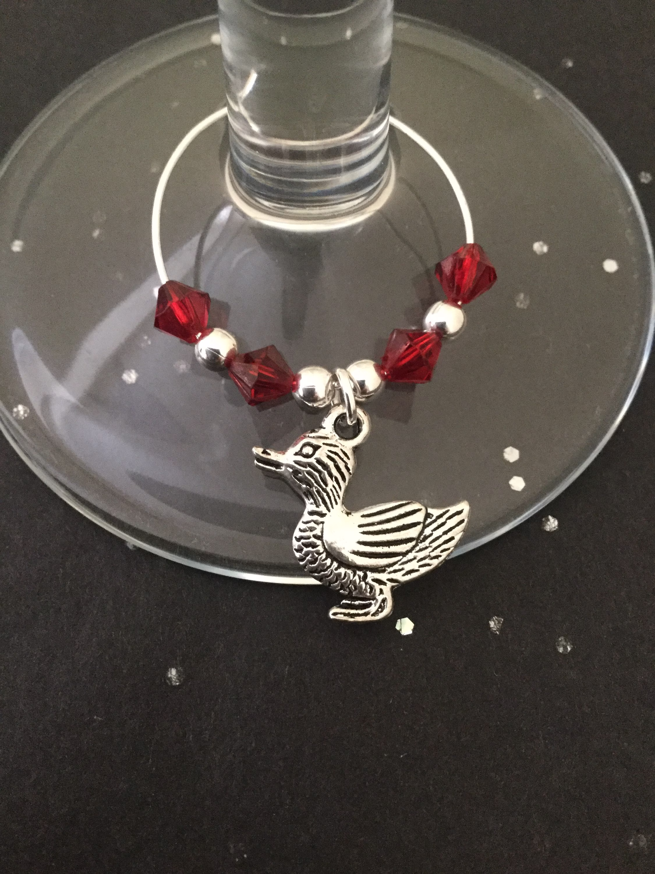 Duck Wine Glass Charm/Animal Charms Decor Lover Gift