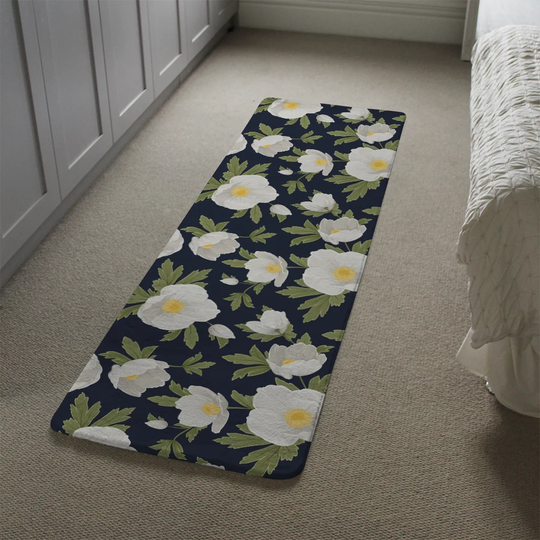 Hutcherson Winter Rose Designer Shaggy Black/Green Rug