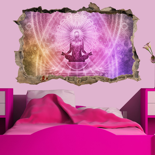Yoga Meditation Spiritual Wall Sticker Art Poster Mural Transfer Decal Print Room Home Nursery Office Shop Decor Id499