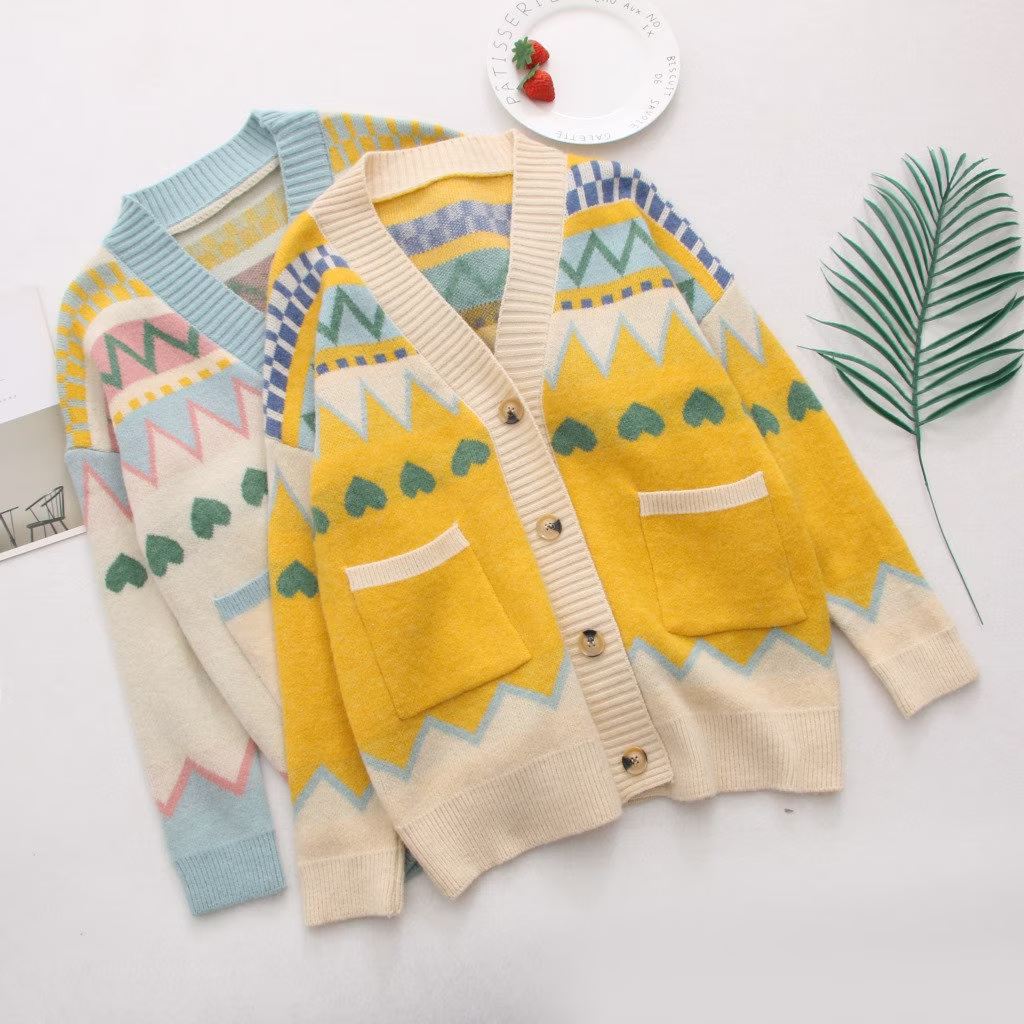 Womens Loose Winter Sweater Cardigan | Cozy Autumn Outfit Oversized Women's Jumpers Slow Afternoon Christmas Gifts For Her