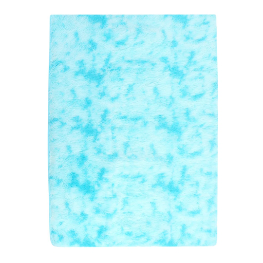 Shaggy Area Rug Fluffy Floor Carpet Hand-made Tie-dye Decor 200x300cm Sky Blue
