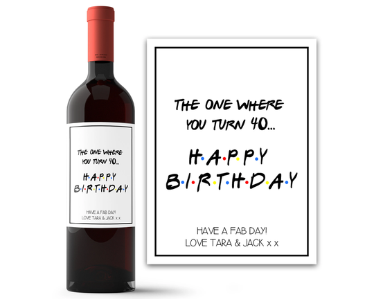 40Th Birthday Gifts For Women - Gift Man Custom Wine Labels Personalized Woman
