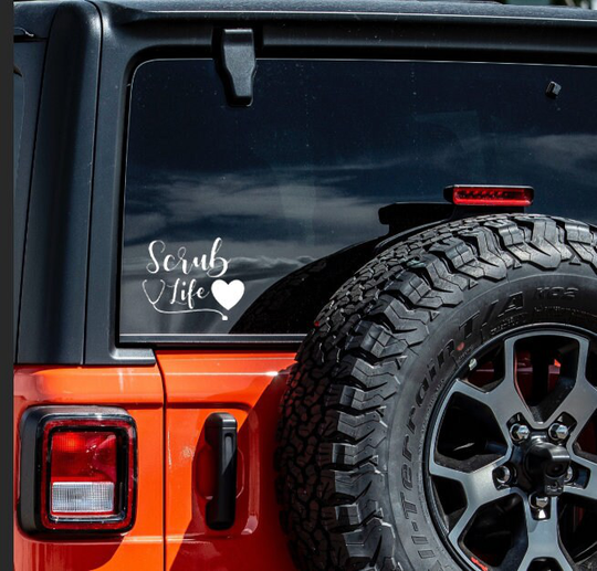 Scrub Life Car Decal, Decal