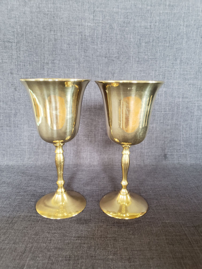 Set Of 2 Silverplated Wine Goblets, Leonard E.p.n.s. Goblets