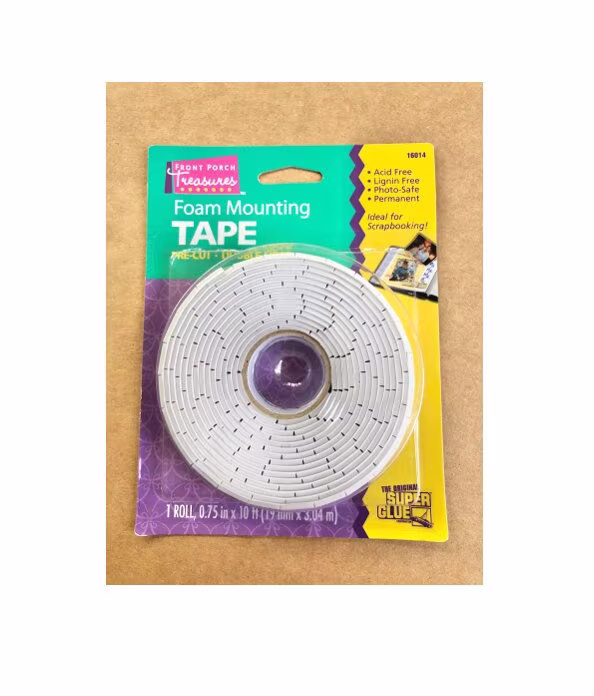10 Ft Roll Pre-Cut Foam Mounting Tape - Front Porch Treasures Double Sided .75