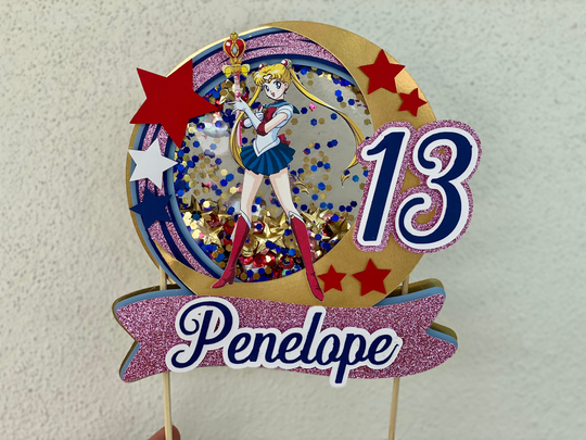 Sailor Moon Shaker Cake Topper With Lights