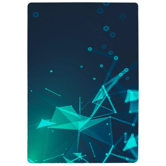 Webster Polygonal Space Designer Shaggy Blue/Teal Rug