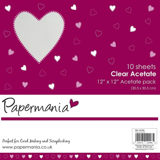 Papermania 12x12 Inch Clear Acetate (10pk) (PMA 1681200)