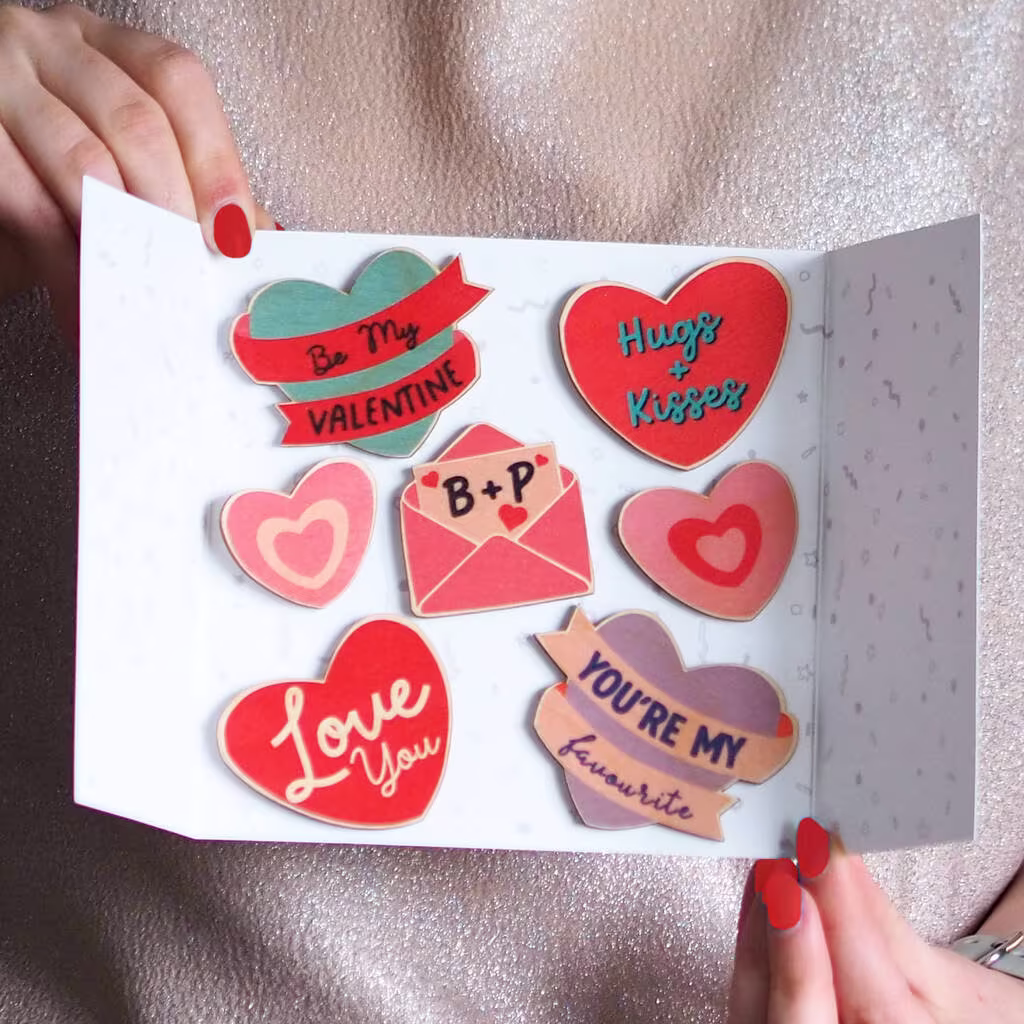 Personalised Valentine Anniversary Magnet Letterbox Gift Card - 5Th 1st Wedding Gifts