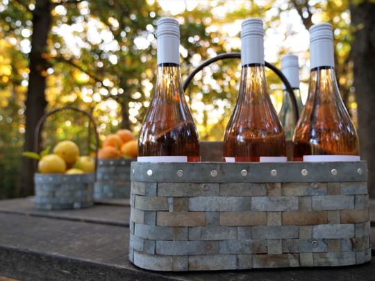 Wine Caddy - Rustic Wine Carrier Bottle Holder Handmade From Reclaimed Materials