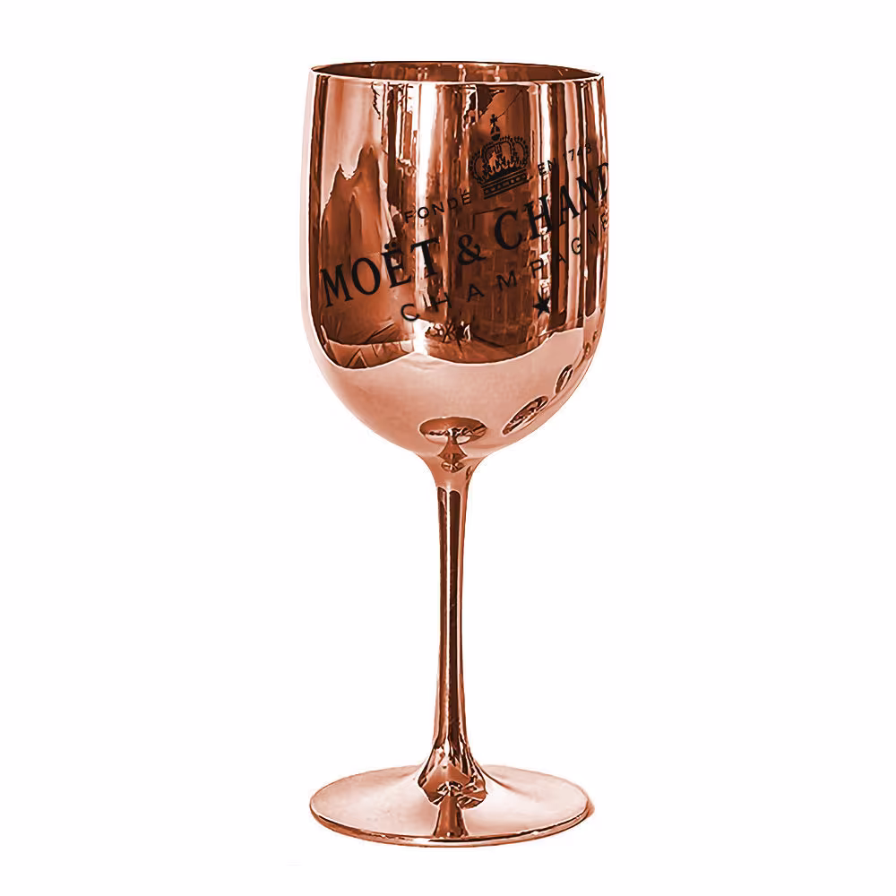 Moet & Chandon Ice Imperial Acrylic Champagne Glasses - Rose Gold Single Glass