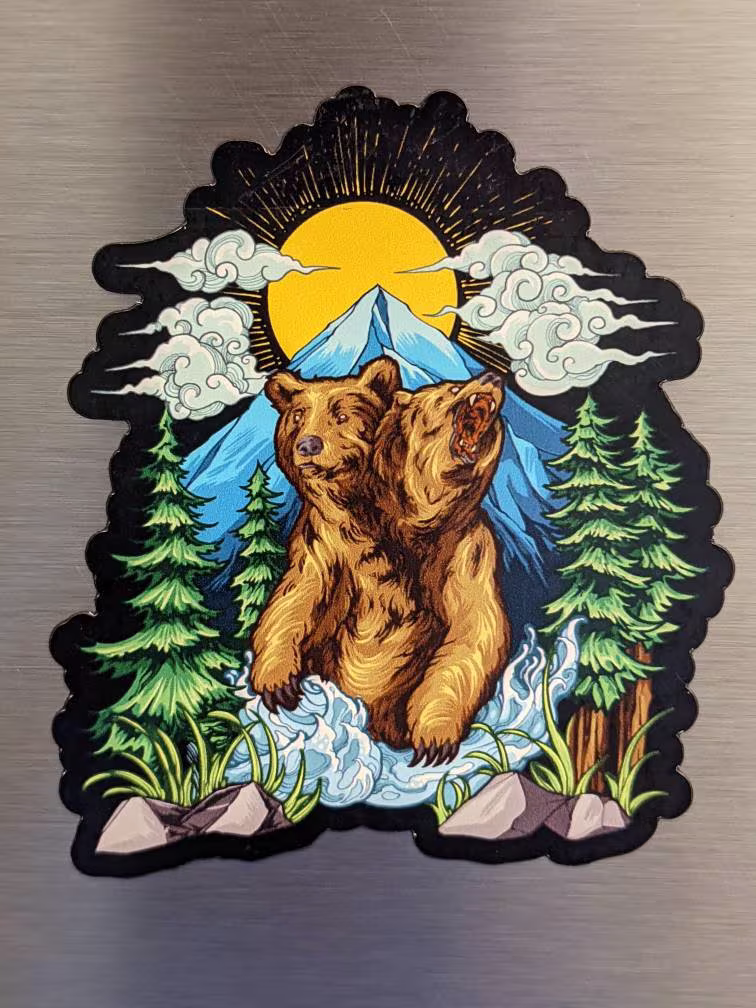 Two Headed Bear Magnet 3
