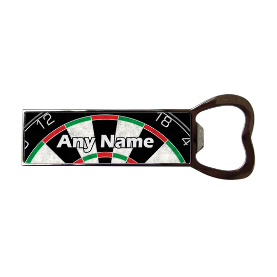 Personalised Darts Print Bottle Opener Magnetic Fridge Magnet