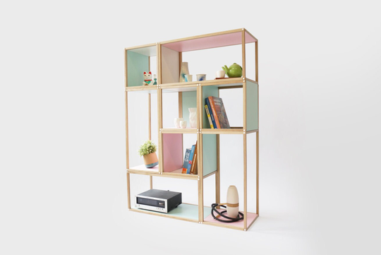 Stacks Shelving Furniture - Multi Function All Stackable Open Bookshelf Bookcase -Stool Box Room Divider Side Table
