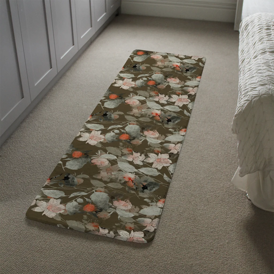 Krauss Imprint Fantastic Paint Bouquet Designer Shaggy Brown/Grey/Pink Rug