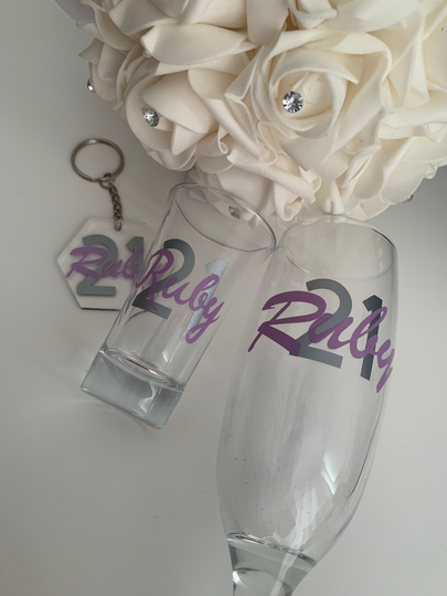 Birthday Gift Sets, 18Th 21st 30Th 40Th Birthday Shot Glass, Champagne Glass