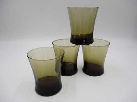 Set Of Four Anchor Hocking Linden Mocha 12 Oz Tumblers