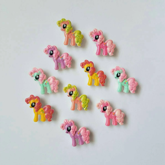 Little Pony Magnets × 10/Novelty Magnets/Memo Notice Office Board/Teacher Gift/Birthday Gift/Christmas Stocking Filler/My Little