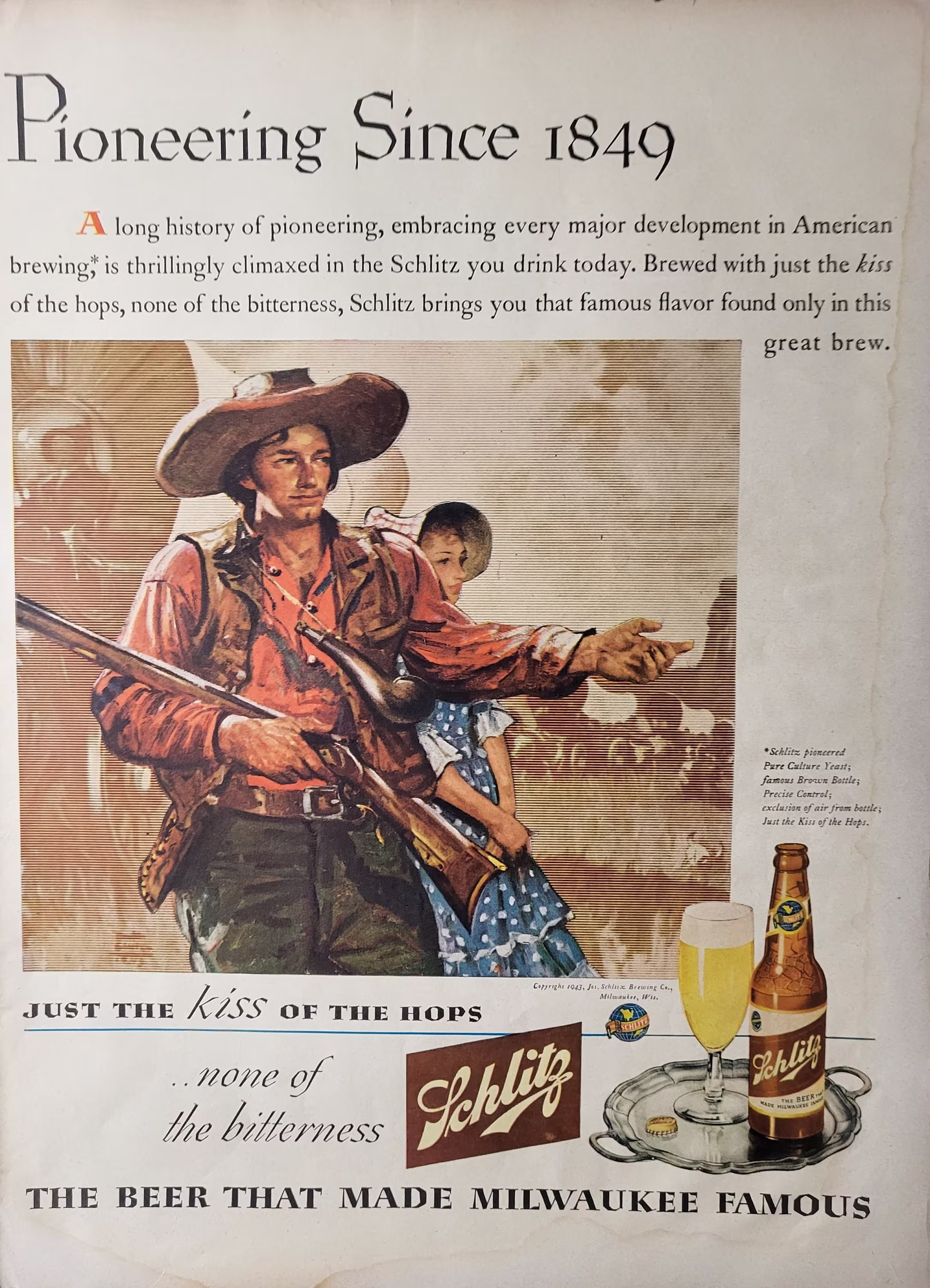 Vintage Schlitz Beer Ads ~Your Choice ~ 1940's - 1950's Advertisements