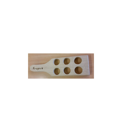 Solid Wood Tabletop Wine Glass Rack in Beige