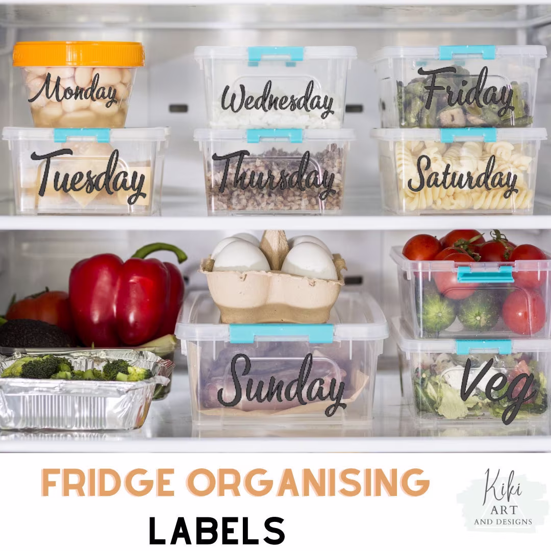 Complete Set Of Fridge Label - Day's The Week Organised Home Mrs Hinch Style Hello Fresh Labels