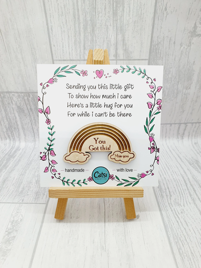 Rainbow Pocket Hug, Lockdown Keepsake, Hug, Virtual Gifts For Friends, Miss You, From Us, Token Gift, Rainbow Gifts