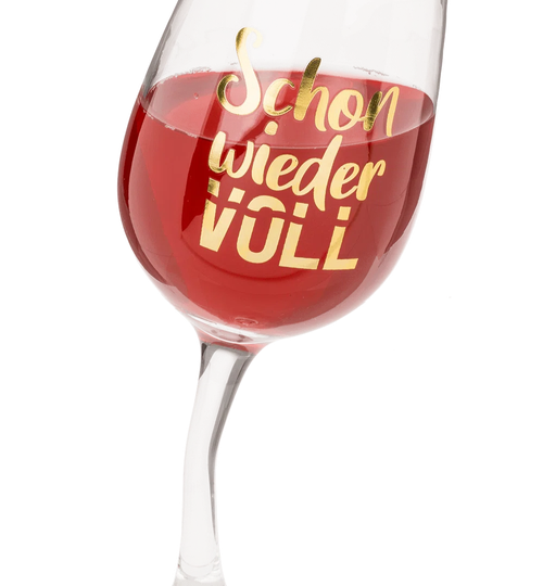 Staggering wine glass