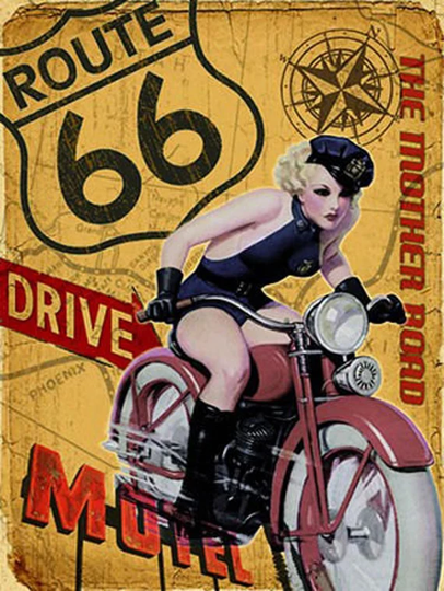 Route 66. The Mother Road, Classic American Highway Fridge Magnet