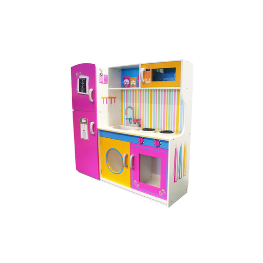 Leomark Big Wooden Kitchen with Fridge