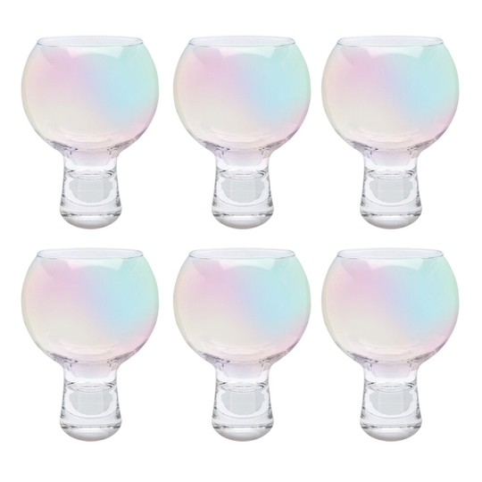 iStyle Pearlescent Lustre Set of 6 Gin Glasses