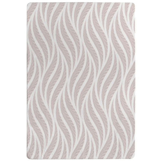 Palmateer Leaves Designer Shaggy Beige/White Rug