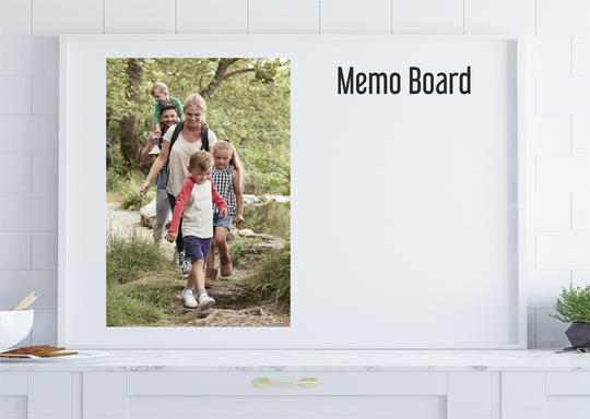 A3 Framed Personalised Photo Memo Notice Board Family Notes Dry Erase Whiteboard. Reusable Memo Board With Free Dry Wipe Pen